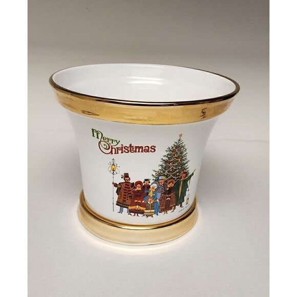 CHARLES WYSOCKI 2004 TELEFLORA MERRY CHRISTMAS PLANTER Vase - Picture 1 of 8